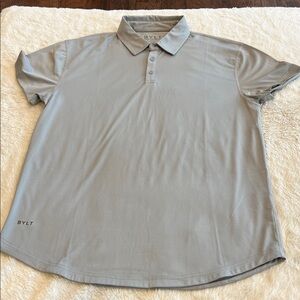 BYLT Premium Basics Mens Gray Performance Polo Shirt L